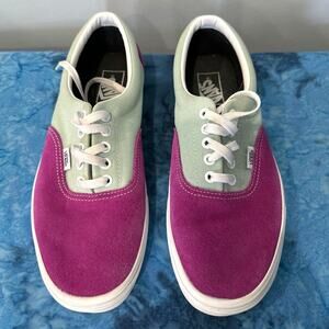 Vans Green and Pink Mens 9.5/ Women's 11